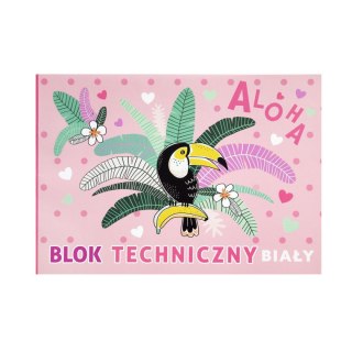 Blok techniczny Rexus DZIEWCZYNKA A4 biały 170g 20k [mm:] 295x210 Rexus
