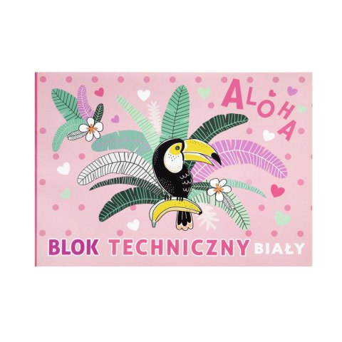 Blok techniczny Rexus DZIEWCZYNKA A4 biały 170g 20k [mm:] 295x210 Rexus