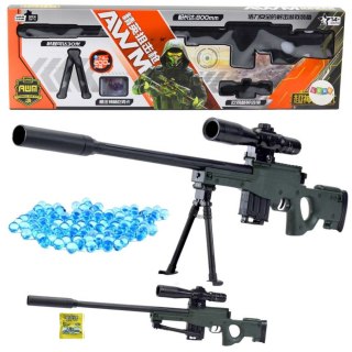 Karabin Lean Snajperski Replika AWM Stojak Kulki Wodne Żelowe 80cm (24831) Lean