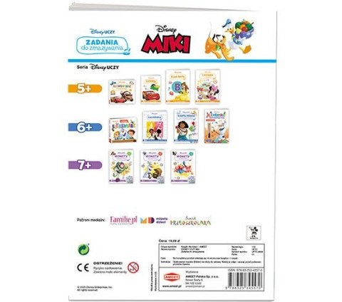 Książeczka edukacyjna Ameet Disney Uczy. Zadania do Zmazywania. Miki (UPTC 9309) Ameet Książeczka edukacyjna Ameet Disney Uczy. Zadania do Zmazywania. Miki (UPTC 9309) Ameet