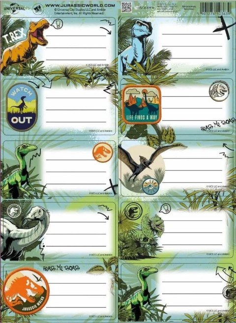Naklejka na zeszyt Beniamin Jurassic park Beniamin Naklejka na zeszyt Beniamin Jurassic park Beniamin