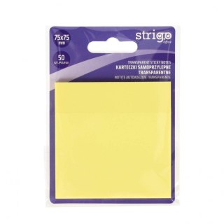 Notes samoprzylepny Strigo strzałki 4kol 75x75 żółty 50k [mm:] 76x76 (SSN029) Strigo