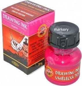 Tusz kreślarski Koh-I-Noor MAGENTA kolor: magenta 20ml (141756) Koh-I-Noor