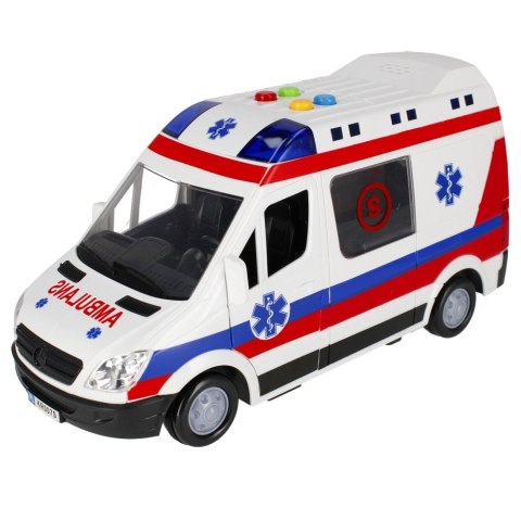 Ambulans Mega Creative 26cm światło i dźwięk (522124) Mega Creative Ambulans Mega Creative 26cm światło i dźwięk (522124) Mega Creative