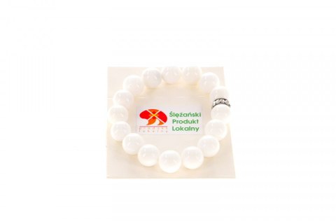 Bransoletka Mol bransoletka jadeit górski biały 12mm Mol Bransoletka Mol bransoletka jadeit górski biały 12mm Mol