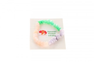 Bransoletka Mol bransoletka jadeit górski bryłka mix groszek róż lawenda 6x10mm Mol