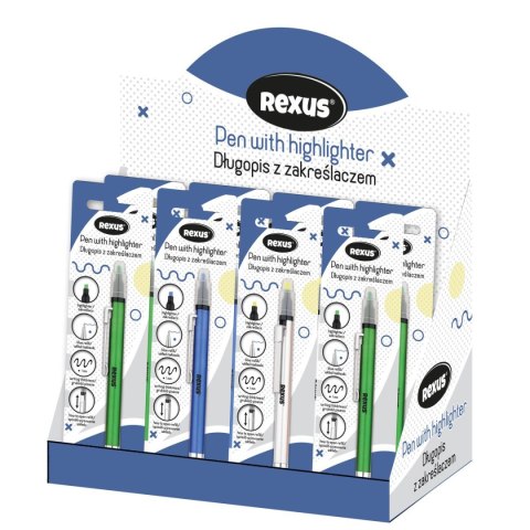 Długopis Rexus niebieski 1,0mm (5901276102014) Rexus Długopis Rexus niebieski 1,0mm (5901276102014) Rexus