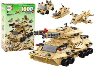 Klocki konstrukcyjne Lean Czołg Wojskowy Militarny Piaskowy 1000 El (18317) Lean