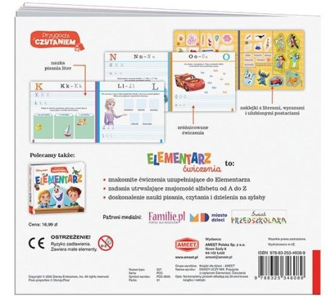 Książeczka edukacyjna Ameet Przygoda z Czytaniem. Elementarz. Ćwiczenia (PCC 9305) Ameet