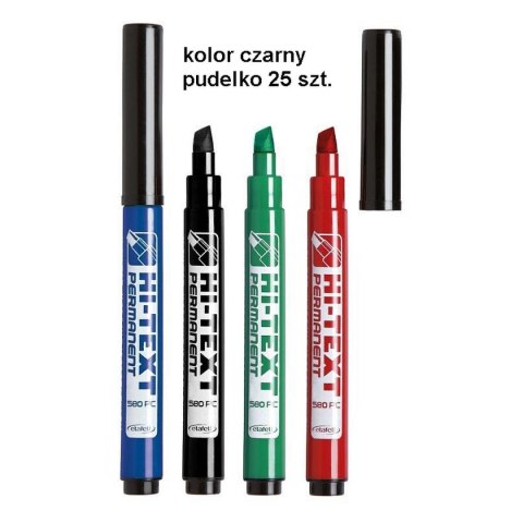 Marker permanentny Fibracolor Hi-Text 580/PB czarny 6,0mm ścięta końcówka Fibracolor