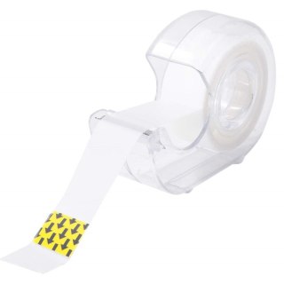 Taśma biurowa Deli biała + dyspenser 7,62x18 [mm x m] (EA30011) Deli