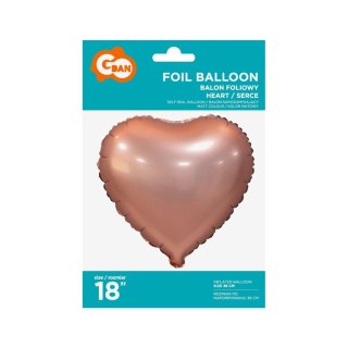 Balon foliowy Godan serca 18 matowe, różowo-złote 18cal (BS-HMRZ) Godan