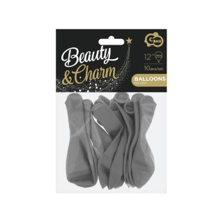 Balon gumowy Godan Beauty&Charm, pastelowe 10 szt. szary 300mm 12cal (CB-1PSZ) Godan