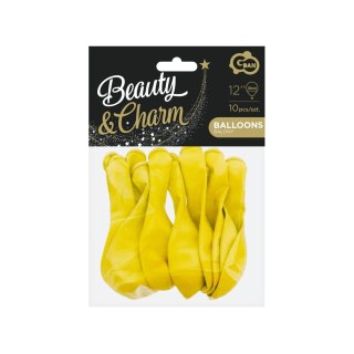 Balon gumowy Godan Beauty&Charm, pastelowe 10 szt. żółty 300mm 12cal (CB-1PZO) Godan