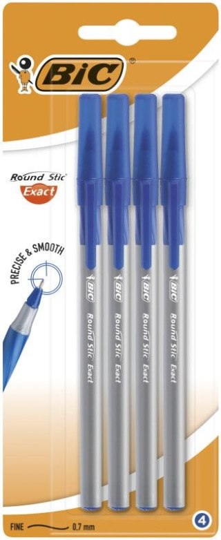 Długopis Bic 4szt niebieski 0,28mm (932857) Bic