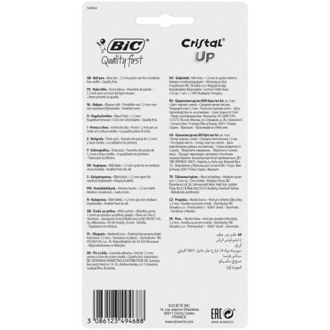Długopis Bic 4szt niebieski 0,35mm (949875) Bic Długopis Bic 4szt niebieski 0,35mm (949875) Bic