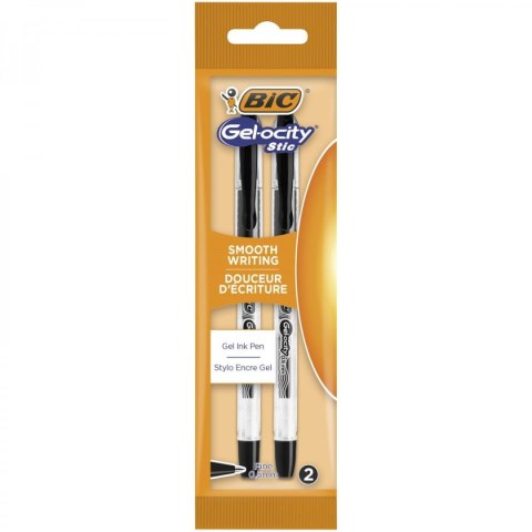 Długopis żelowy Bic 2szt czarny 0,28mm (989708) Bic