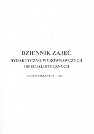Dziennik Beta Druk Dziennik zajęć dydaktyczno-wyrównawczych i spec. A4 (DZZD-WiS) Beta Druk