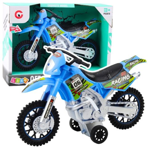 Motocykl Lean Crossowy Off-Road Napęd Światła Dźwięki Niebieski (24214) Lean Motocykl Lean Crossowy Off-Road Napęd Światła Dźwięki Niebieski (24214) Lean