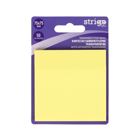 Notes samoprzylepny Strigo strzałki 4kol 75x75 żółty 50k [mm:] 76x76 (SSN029) Strigo