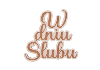 Ozdoba drewniana Sadpex W DNIU ŚLUBU 5 SZT (DNs15B) Sadpex