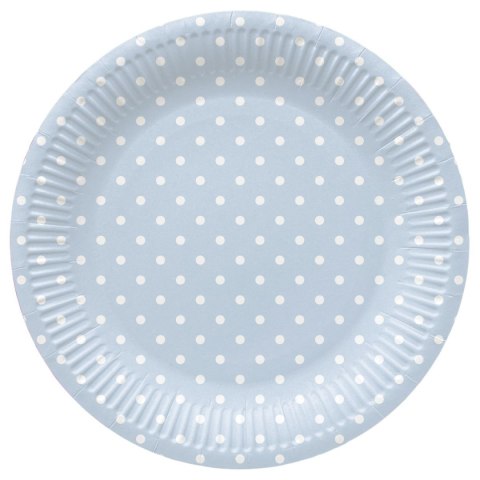 Talerz jednorazowy Paw Dots Light Blue tektura śr. 230mm 8 szt (PPL8002205) Paw Talerz jednorazowy Paw Dots Light Blue tektura śr. 230mm 8 szt (PPL8002205) Paw