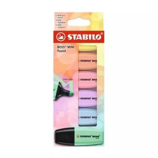 Zakreślacz Stabilo BOSS MINI PASTEL 6SZT mix 2-5mm (07/6-2-01) Stabilo