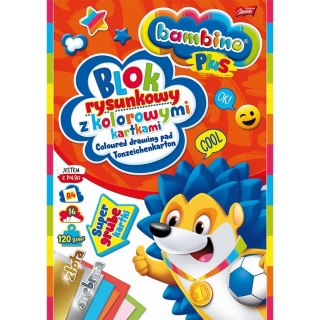 Blok rysunkowy Unipap Bambino A4 kolorowy 100g 16k [mm:] 210x297 Unipap