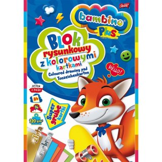 Blok rysunkowy Unipap Bambino A4 kolorowy 100g 16k [mm:] 210x297 Unipap