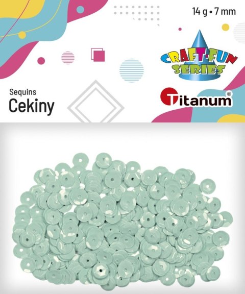 Cekiny Titanum Craft-Fun Series okrągłe 7mm seledyn 14g Titanum Cekiny Titanum Craft-Fun Series okrągłe 7mm seledyn 14g Titanum