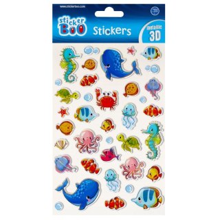 Naklejka (nalepka) Stickerboo S-Boo Metalic 3d Rybki (493714) Stickerboo