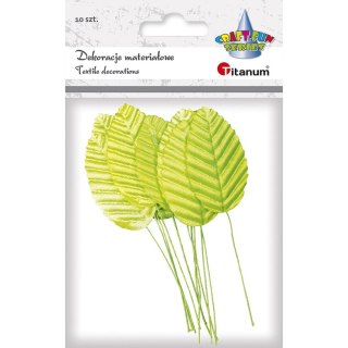 Ozdoba materiałowa Titanum Craft-Fun Series Liście na druciku jasnozielone (SY-003) Titanum