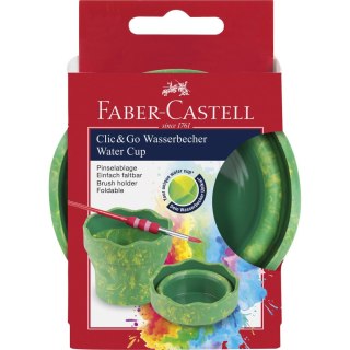 Pojemnik na wodę Faber Castell clic&go marble zielono żółty (181528 FC) Faber Castell