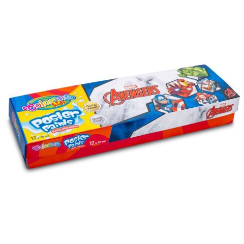 Farby plakatowe Patio Avengers kolor: mix 20ml 12 kolor. (91420) Patio