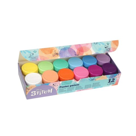 Farby plakatowe Patio Stitch Pastelowe kolor: mix 20ml 12 kolor. (91972PTR) Patio