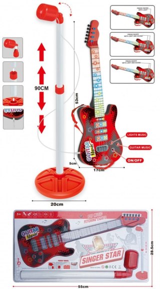Gitara Lean z mikrofonem na statywie (20893) Lean