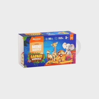 Klocki konstrukcyjne Marioinex Mini Waffle 50el Animals Safari (5903033907092) Marioinex
