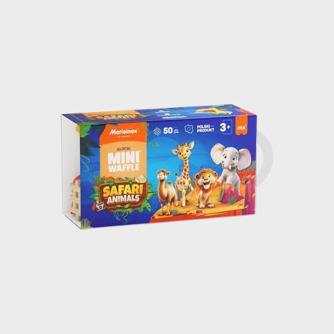 Klocki konstrukcyjne Marioinex Mini Waffle 50el Animals Safari (5903033907092) Marioinex Klocki konstrukcyjne Marioinex Mini Waffle 50el Animals Safari (5903033907092) Marioinex