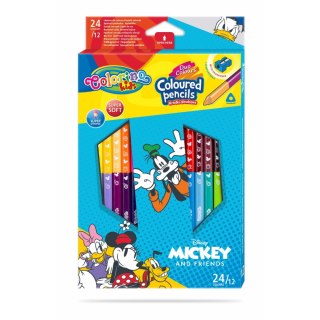 Kredki ołówkowe Patio Myszka Miki Disney Kids Colorino Dwukolorowe 12 kol. (89854PTR) Patio