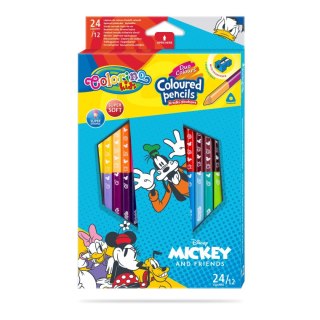 Kredki ołówkowe Patio Myszka Miki Disney Kids Colorino Dwukolorowe 12 kol. (89854PTR) Patio
