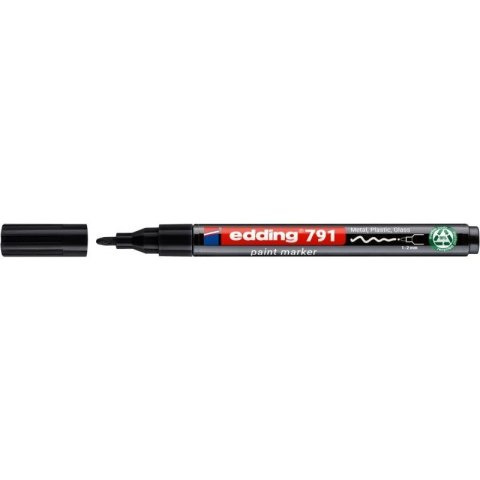 Marker olejowy Edding PCR E-791 czarny 1,0-2,0mm okrągła końcówka (ED-791PCR001) Edding Marker olejowy Edding PCR E-791 czarny 1,0-2,0mm okrągła końcówka (ED-791PCR001) Edding