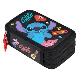 Piórnik St.Majewski STITCH Black ALOHA POTRÓJNY (z wyposażnieniem) St.Majewski