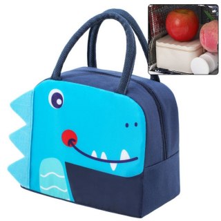 Torebka Lean Termiczna Izolacyjna Śniadaniowa Lunch Bag Dinozaur Niebieski 23cm (21576) Lean