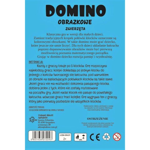 Gra logiczna Abino owoce Zwierzęta Domino Abino Gra logiczna Abino owoce Zwierzęta Domino Abino