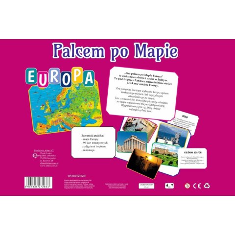 Gra planszowa Abino palcem po mapie - Europa Abino Gra planszowa Abino palcem po mapie - Europa Abino