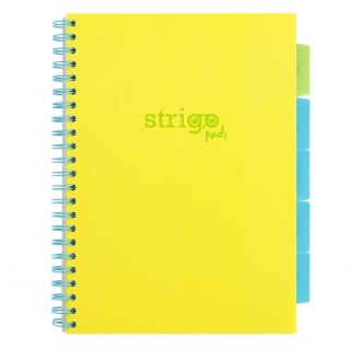 Kołozeszyt (kołobrulion) Strigo PADS NEON żółty A4 100k. 80g linia (PADS083) Strigo