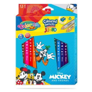 Kredki ołówkowe Patio Disney Mickey Jumbo 12 kol. (89861PTR) Patio