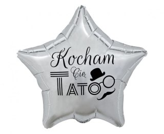 Balon foliowy Godan Kocham Cię Tato (srebrny) 19cal (FG-GKCS) Godan