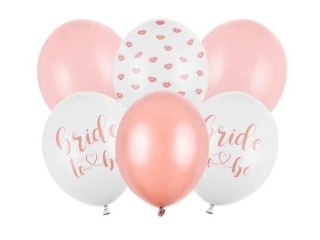 Balon gumowy Partydeco Bride to be, mix mix 300mm (SB14P-328-000-6) Partydeco