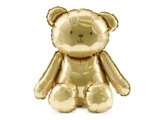 Balon foliowy Partydeco Miś, 43x53 cm, złoty (FB286-019) Partydeco